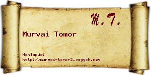 Murvai Tomor névjegykártya